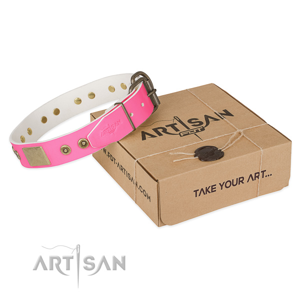 Pink Top Quality Dog Collar of Incredible Design