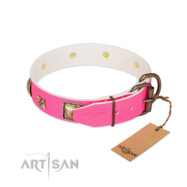 Handmade Dog Collar Equipped with Durable Hardware