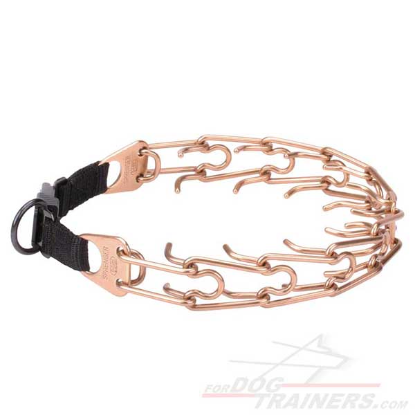 Walking and Training Dog Prong Collar Made of Curogan