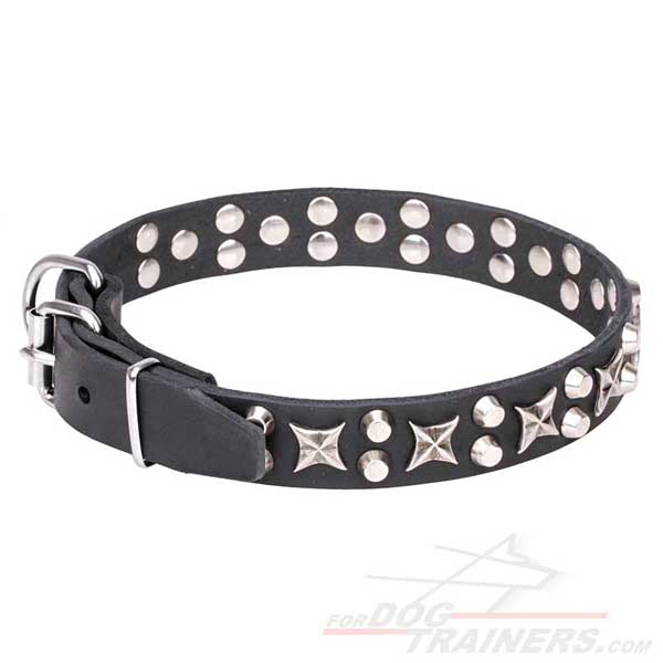 Genuine leather dog collar