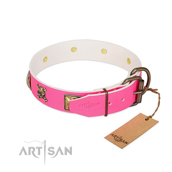 Adjustable Artisan dog collar for daily activities