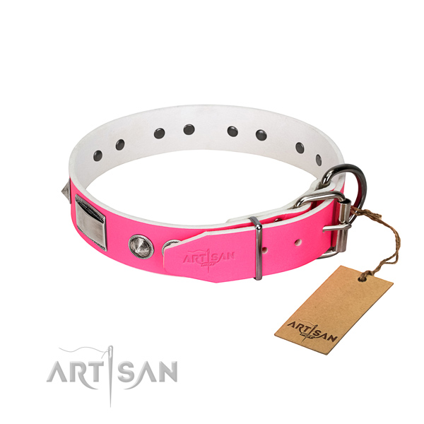 Reliable FDT Artisan leather dog collar