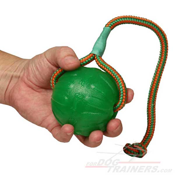 Foam Rubber Dog Ball on Rope  for Easy Training in Water