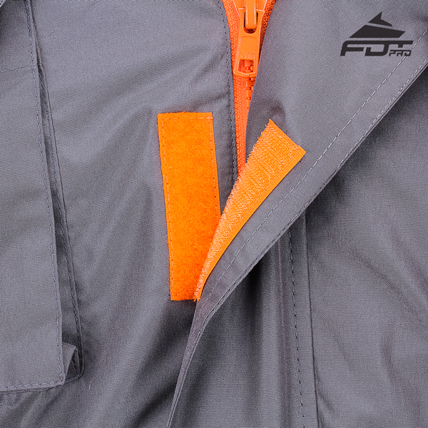 Dog training jacket with Velcro fastening