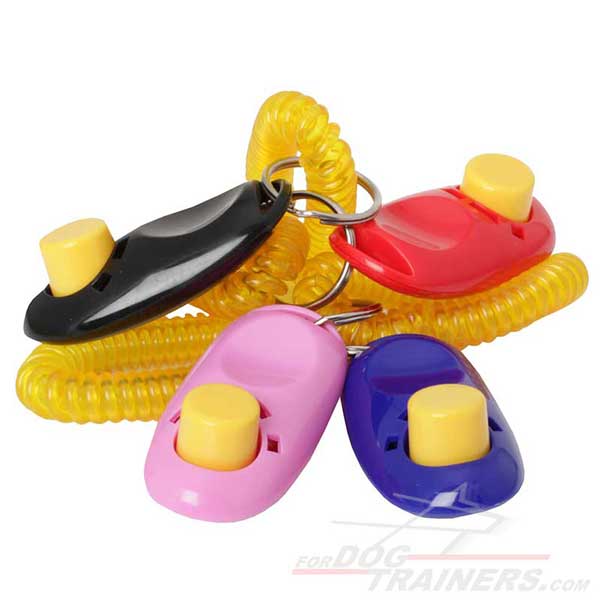 Color Training Dog Clickers Plastic Coil Spring